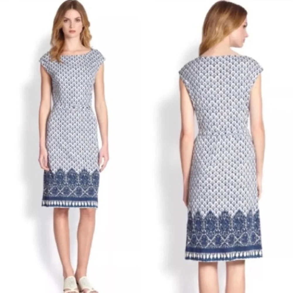 Tory Burch Jamie Mixedprint Jersey Dress.